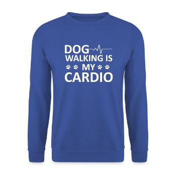 Chien Hund - Sweat-shirt Unisexe - bleu royal - Devant - Alina (178cm) & Michal (187cm)