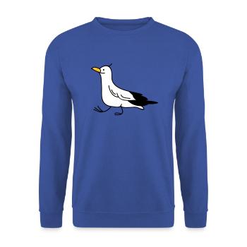 goéland drôle - Sweat-shirt Unisexe - bleu royal - Devant - Alina (178cm) & Michal (187cm)