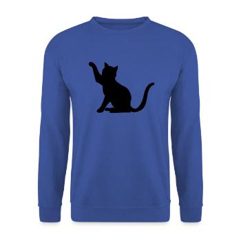 Cats - Unisex Pullover - Royalblau - Vorne - Alina (178cm) & Michal (187cm)