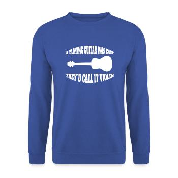 Gitarrist Musik Gitarristin Musiker Band Gitarre - Unisex Pullover - Royalblau - Vorne - Alina (178cm) & Michal (187cm)