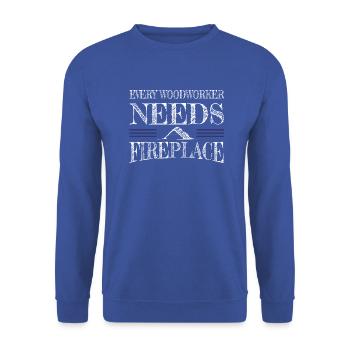 bday tree logging apprentice axes wood forestry - Unisex Pullover - Royalblau - Vorne - Alina (178cm) & Michal (187cm)