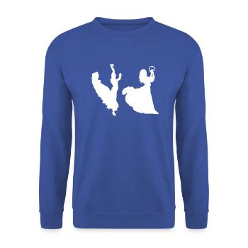 Dancing Dance Music - Unisex Sweatshirt - royal blue - Front - Alina (178cm) & Michal (187cm)