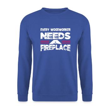 Charpentier de construction Amériques blagues - Sweat-shirt Unisexe - bleu royal - Devant - Alina (178cm) & Michal (187cm)