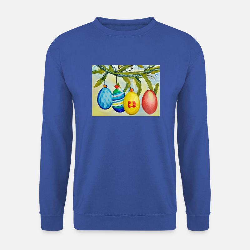 Bunter Eierzweig - Unisex Pullover - Royalblau