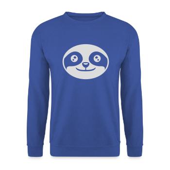 Tête ronde face paresseux - Sweat-shirt Unisexe - bleu royal - Devant - Alina (178cm) & Michal (187cm)
