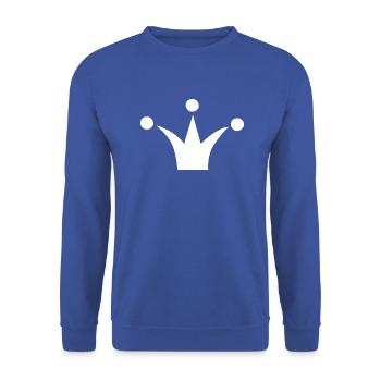 crown - Unisex Sweatshirt - royal blue - Front - Alina (178cm) & Michal (187cm)