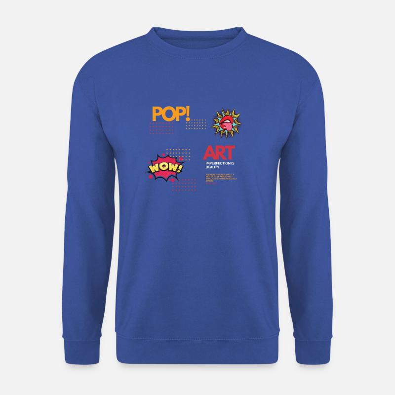 Modernes Pop Art Design - Unisex Pullover - Royalblau