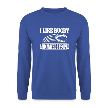 Rugby Player Rugby Coach Rugby Gift Rugby Team - Unisex Sweatshirt - royal blue - Front - Alina (178cm) & Michal (187cm)
