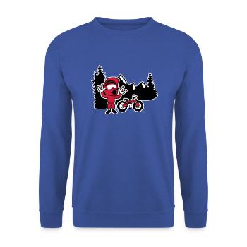 Freerider - Unisex Pullover - Royalblau - Vorne - Alina (178cm) & Michal (187cm)