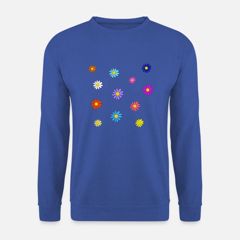 Bunte Blumenwiese - Unisex Pullover - Royalblau