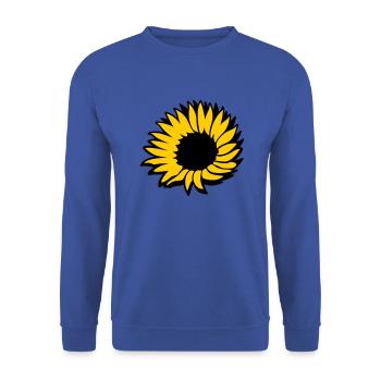 Ukrainische Sonnenblume - Unisex Pullover - Royalblau - Vorne - Alina (178cm) & Michal (187cm)