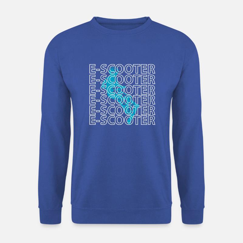 E-Scooter E-Roller Scooter - Sweat-shirt Unisexe - bleu royal