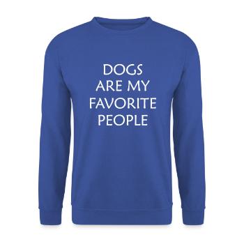 Dog Hund - Unisex Pullover - Royalblau - Vorne - Alina (178cm) & Michal (187cm)