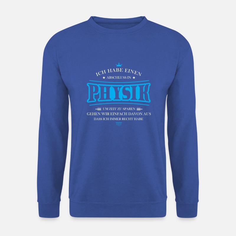 Abschluss in Physik - Unisex Pullover - Royalblau
