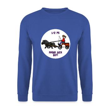 Pferd sich gut - Unisex Pullover - Royalblau - Vorne - Alina (178cm) & Michal (187cm)