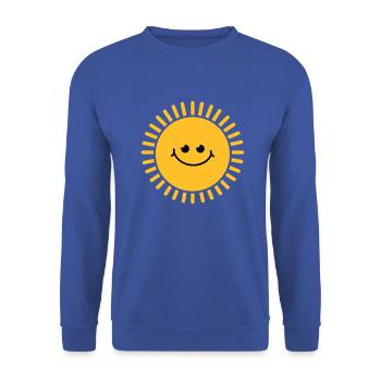 sun_baby_r2 - Unisex Pullover - Royalblau - Vorne - Alina (178cm) & Michal (187cm)