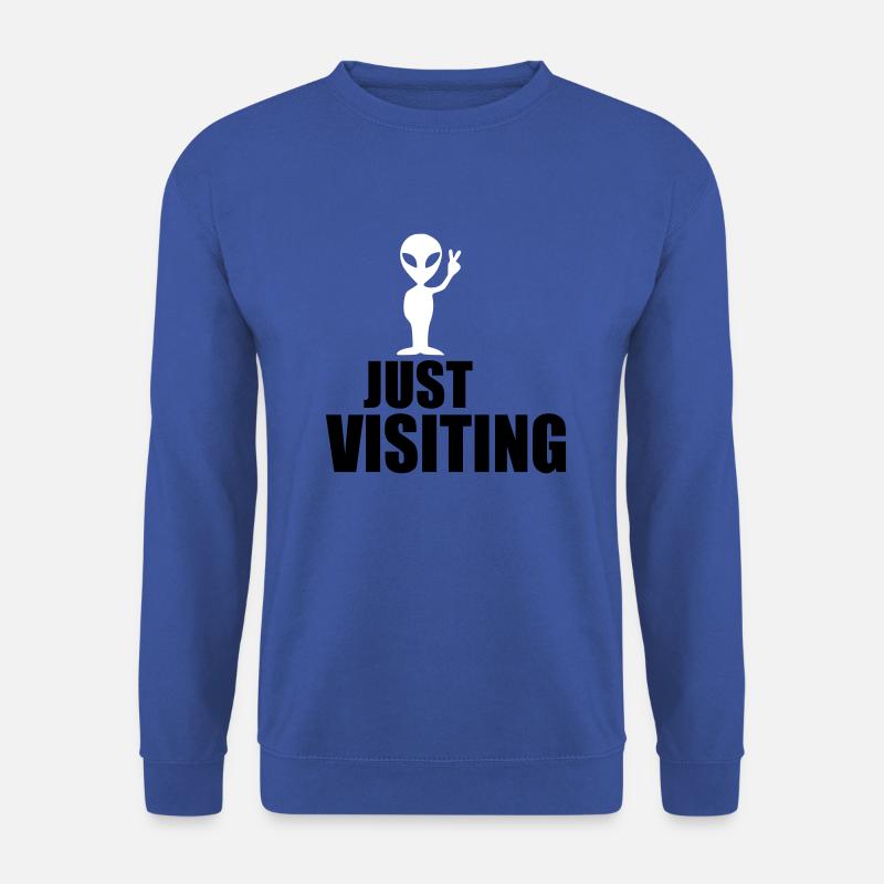 nur lustiges Zitat besuchen - Unisex Pullover - Royalblau