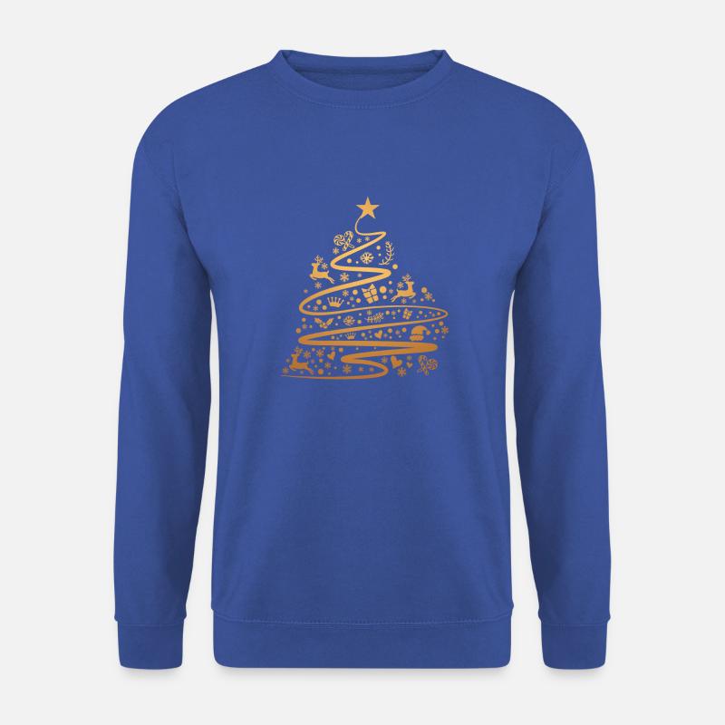 Xmas Tree Gold - Unisex Pullover - Royalblau