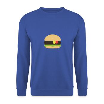 Burger - Unisex Sweatshirt - royal blue - Front - Alina (178cm) & Michal (187cm)