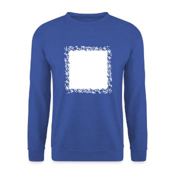 splitter zerbrochen umrandung rahmen kratzer risse - Unisex Pullover - Royalblau - Vorne - Alina (178cm) & Michal (187cm)