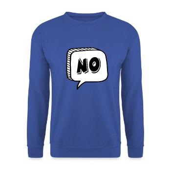 NON - Sweat-shirt Unisexe - bleu royal - Devant - Alina (178cm) & Michal (187cm)