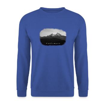 watzmann - Unisex Sweatshirt - royal blue - Front - Alina (178cm) & Michal (187cm)
