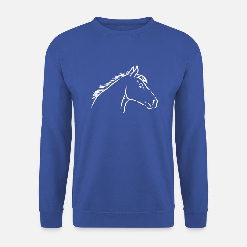 Pferdekopf weiss - Unisex Pullover - Royalblau