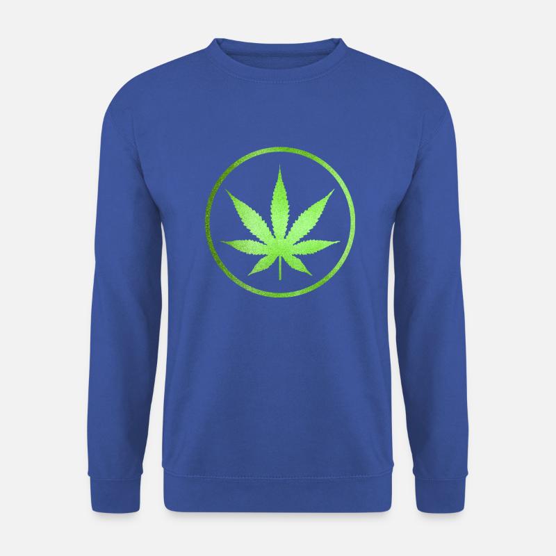 Marihuana-Blatt - Unisex Pullover - Royalblau