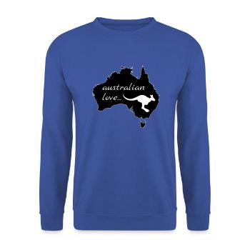 Australian Love Kangaroo - Sweat-shirt Unisexe - bleu royal - Devant - Alina (178cm) & Michal (187cm)