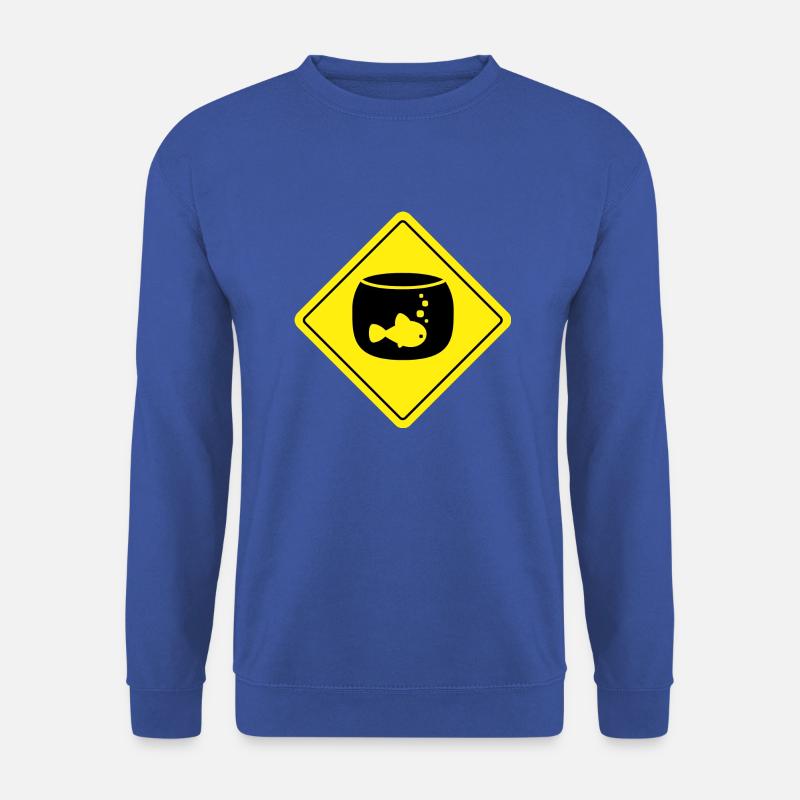 Yellow goldfish jar panel - Unisex Sweatshirt - royal blue