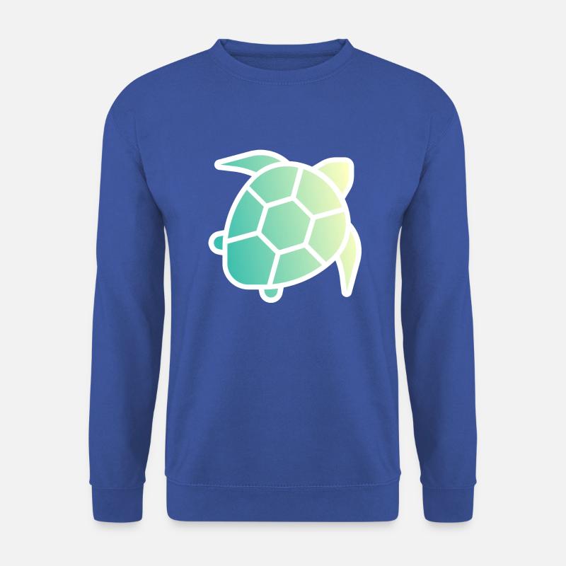 Tropical Day Turtle Outlined - Unisex Sweatshirt - royal blue