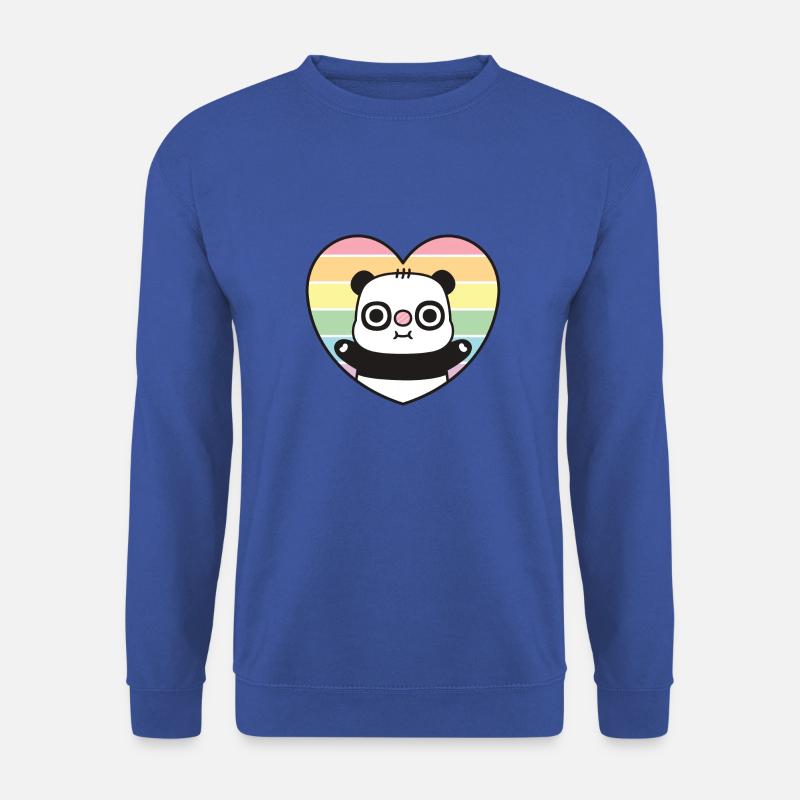 Süßes Panda Regenbogenherz - Unisex Pullover - Royalblau
