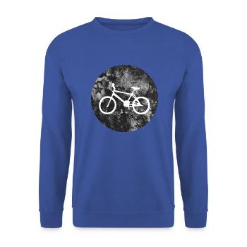 Fahrrad Design - Unisex Pullover - Royalblau - Vorne - Alina (178cm) & Michal (187cm)