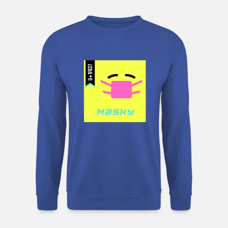 Emoji Day 2022 - Emoji Masky - Design B - Unisex Pullover - Royalblau