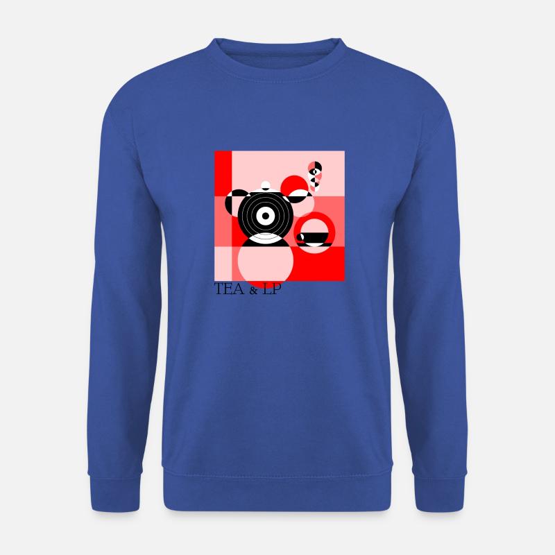 Tea & LP - Optical Art - Unisex Pullover - Royalblau