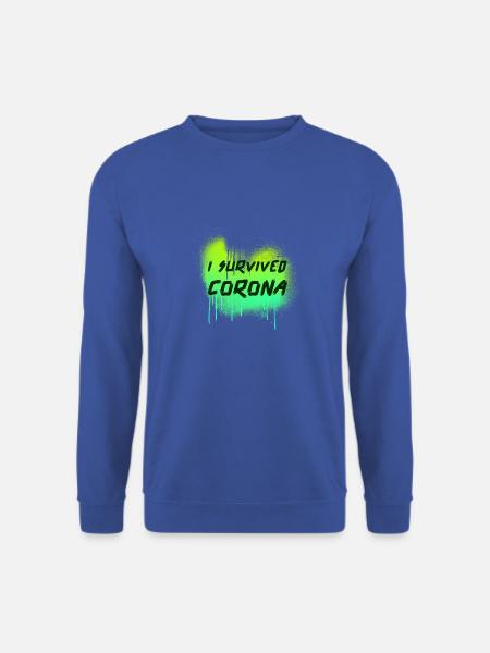 streetwear I survived Corona - Unisex Pullover - Royalblau