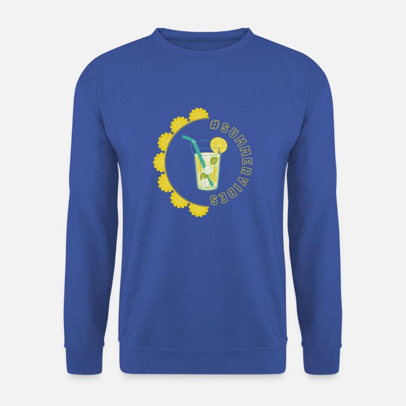 Summer vibes - Zitronen Design - Unisex Pullover - Royalblau