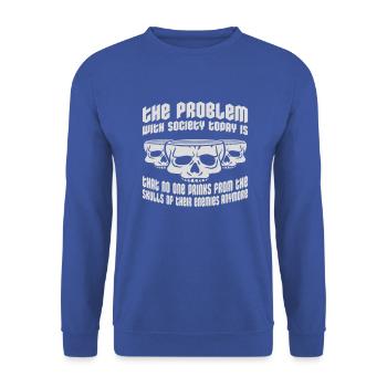 drinks from enemies skulls - Unisex Sweatshirt - royal blue - Front - Alina (178cm) & Michal (187cm)