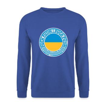 puck futin logo design - Unisex Sweatshirt - royal blue - Front - Alina (178cm) & Michal (187cm)