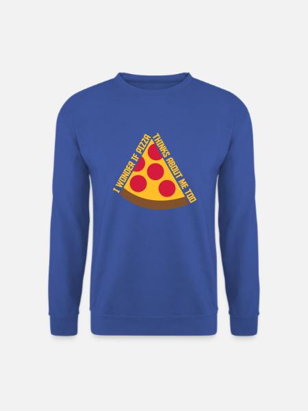 pizza thinks about me - Unisex Sweatshirt - royal blue