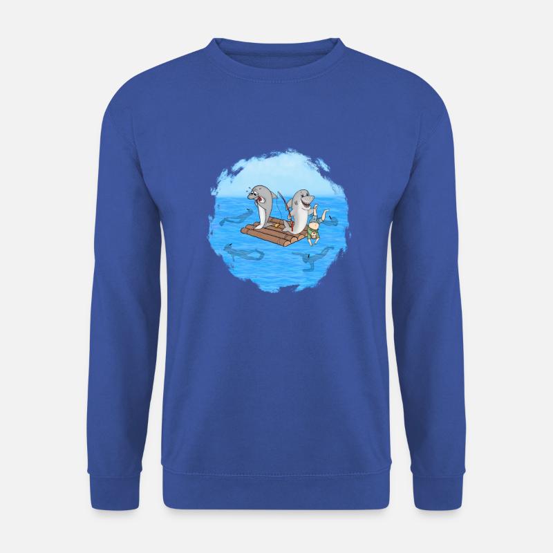Haie auf Floß - Unisex Pullover - Royalblau
