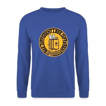 bee different saying quote - Unisex Sweatshirt - royal blue - Front - Alina (178cm) & Michal (187cm)