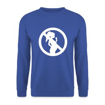 Bier Wein Whiskey Schnaps Alkohol - Unisex Pullover - Royalblau - Vorne - Alina (178cm) & Michal (187cm)