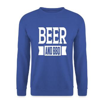 Beer And BBQ - Unisex Sweatshirt - royal blue - Front - Alina (178cm) & Michal (187cm)