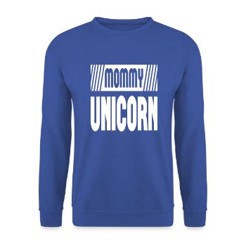 Mommy Unicorn - Unisex Pullover - Royalblau - Vorne - Alina (178cm) & Michal (187cm)