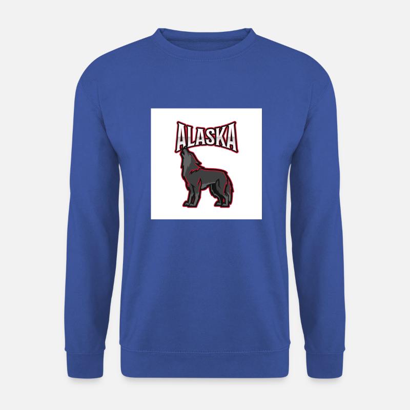 Aggressive Wild Wolf Graphic - Unisex Sweatshirt - royal blue