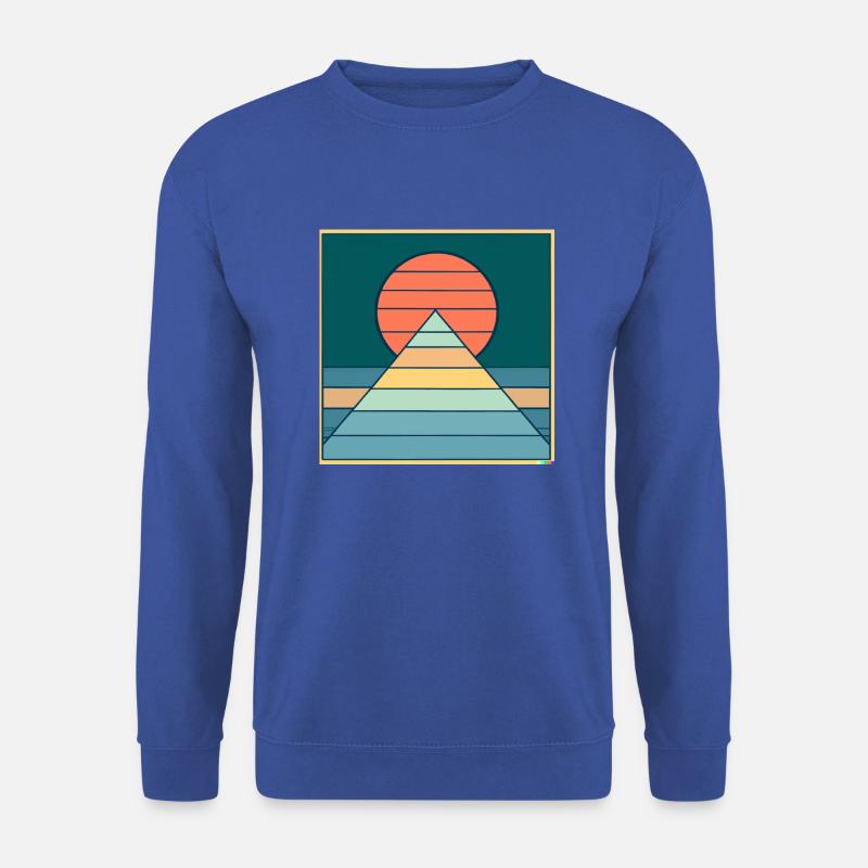 Retro Sonnenaufgang - Unisex Pullover - Royalblau