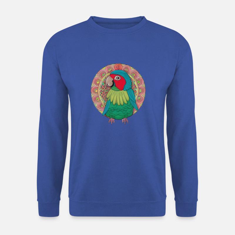schöner heller Papagei | - Unisex Pullover - Royalblau