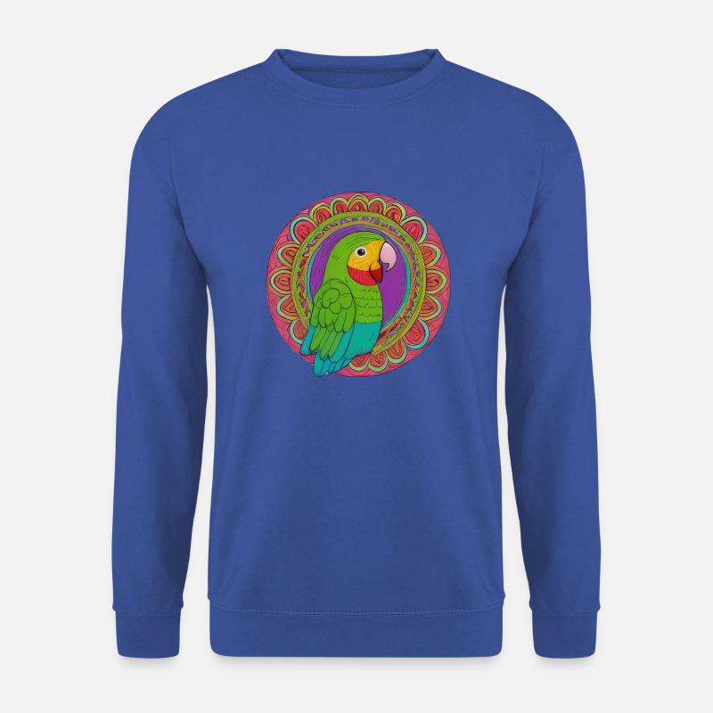 schöner heller Papagei | - Unisex Pullover - Royalblau