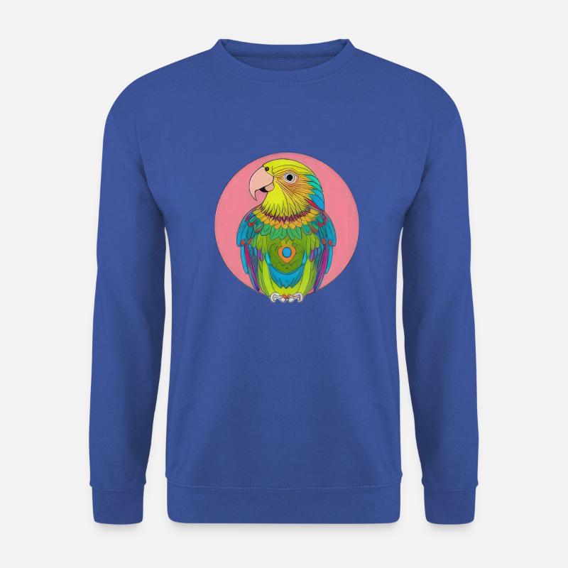 schöner heller Papagei | - Unisex Pullover - Royalblau